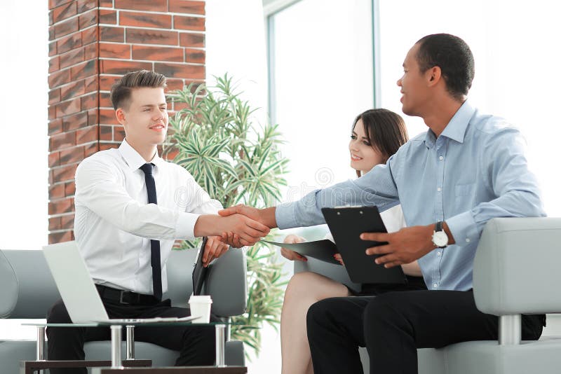 Handshake business partners before a business meeting royalty free stock photography Handshake business partners before a business meeting royalty free stock photography
