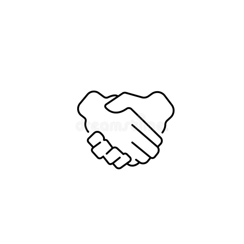 Handshake Gesture Linear Icon. Thin Line Illustration. Shaking Hands Emoji.  Friends Meeting. Agreement, Deal, Contract Stock Vector - Illustration of  handshake, businessman: 209910447