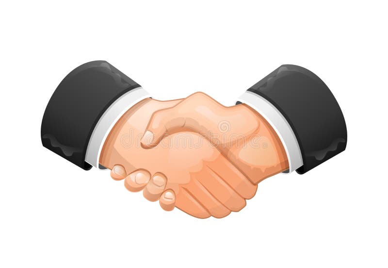 Handshake Vector Icon Isolated Partnership Hand Emoji Illustration