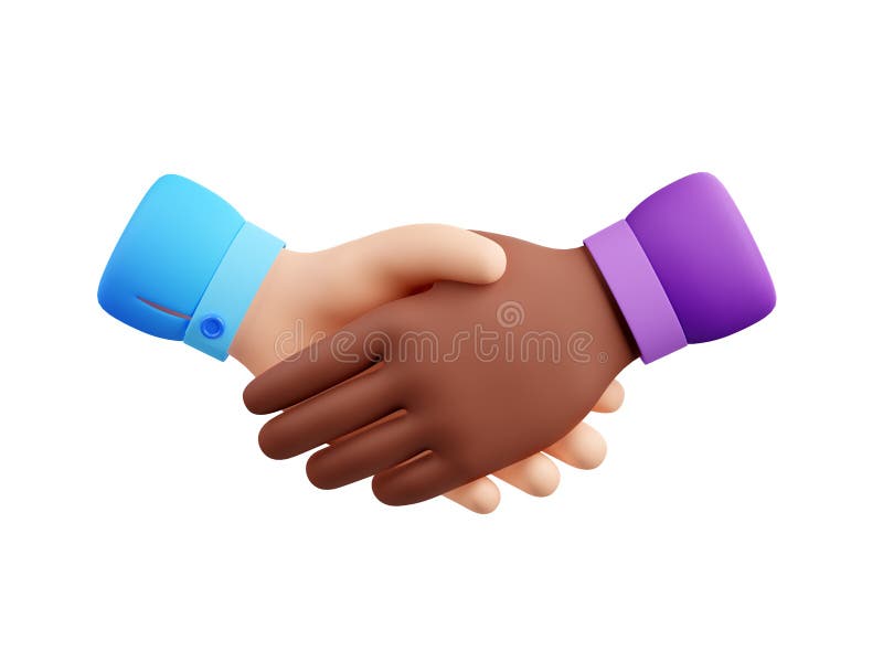 Blue Business Handshake Emoji Isolated On Stock Illustration