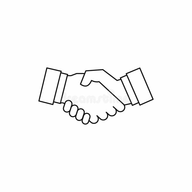 Free Handshake Icon - Download in Colored Outline Style