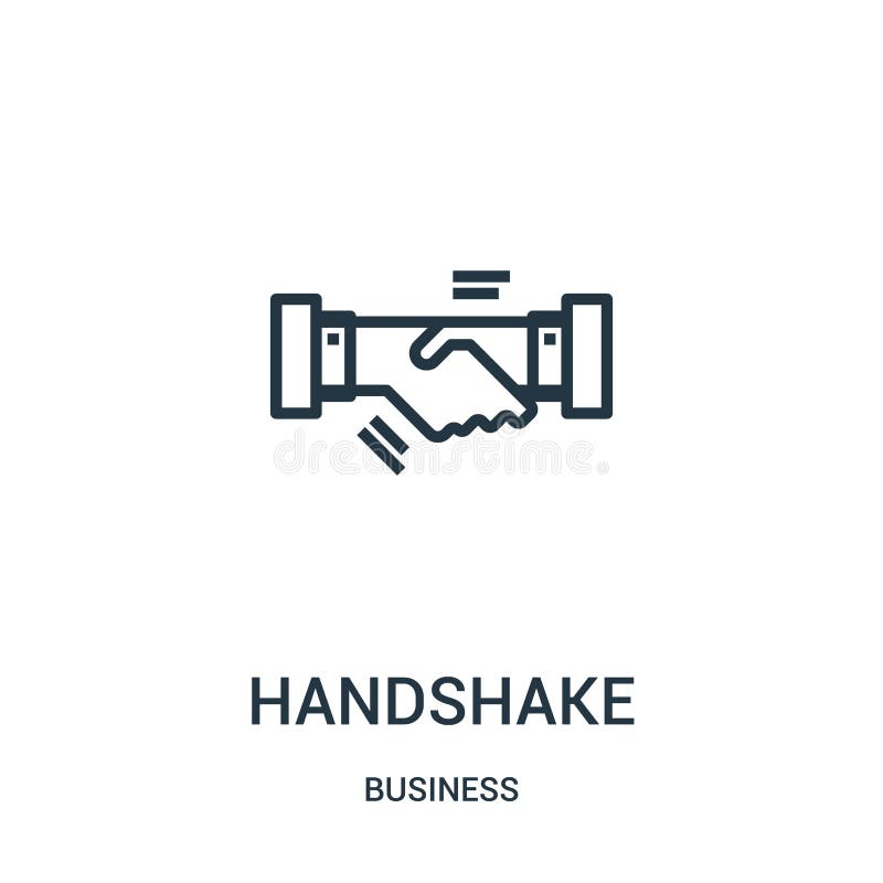 handshake icon vector from business collection. Thin line handshake outline icon vector illustration. Linear symbol for use on web vector illustration handshake icon vector from business collection. Thin line handshake outline icon vector illustration. Linear symbol for use on web vector illustration