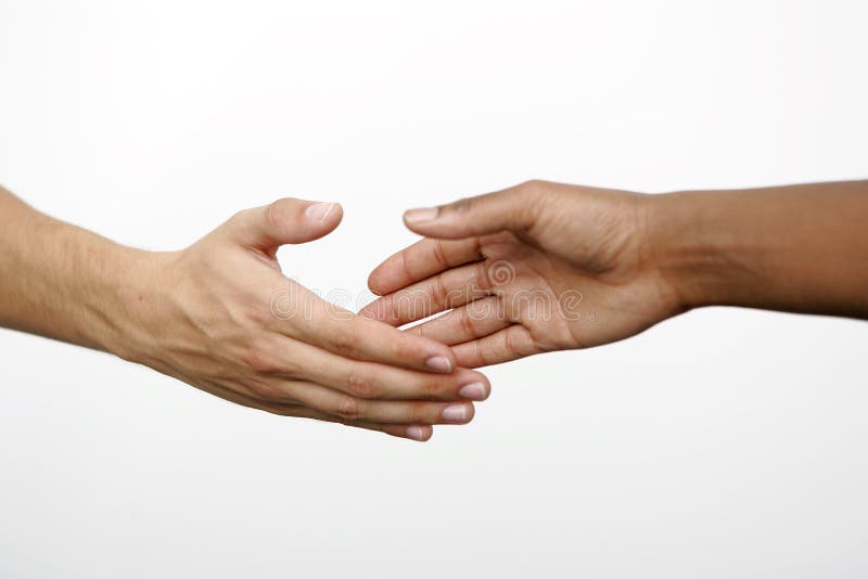 Handshake, isolated royalty free stock images
