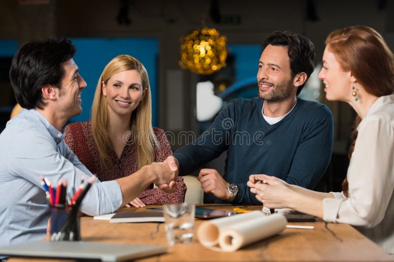 Handshake after meeting royalty free stock photo Handshake after meeting royalty free stock photo