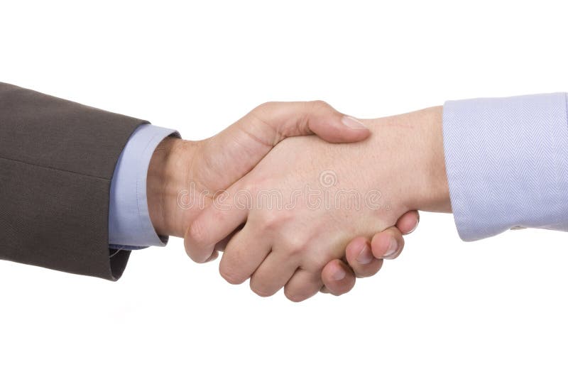 Handshake of two successful businesspeople