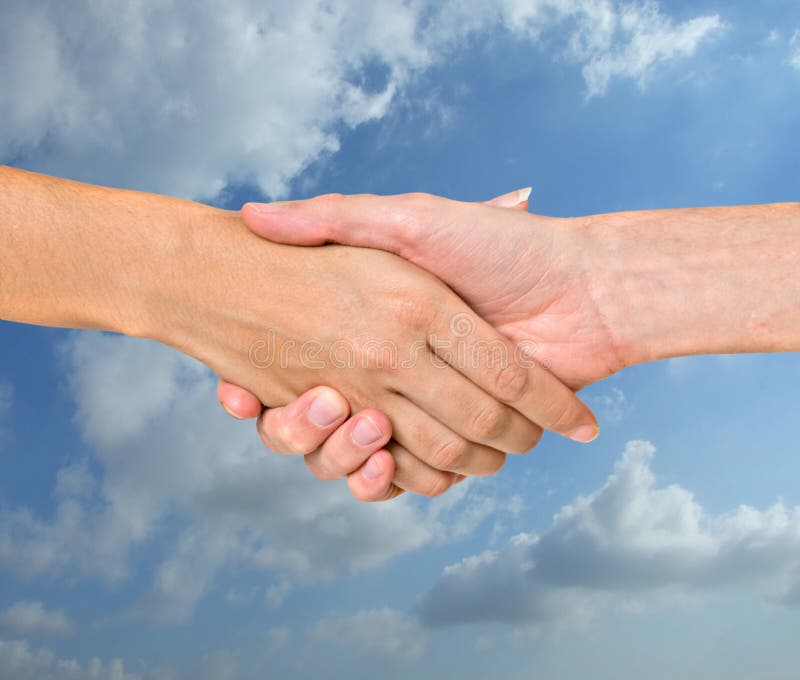 Handshaking hands