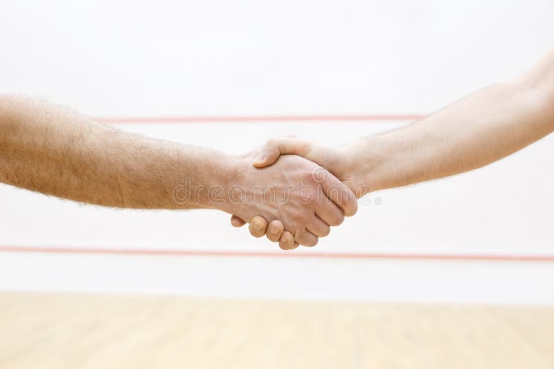 Handshaking przed dopasowaniem obrazy stock Handshaking przed dopasowaniem obrazy stock