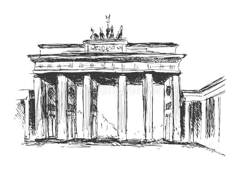 Handskizze Brandenburger Tor Vektor Abbildung Illustration Von Vektor Skizze