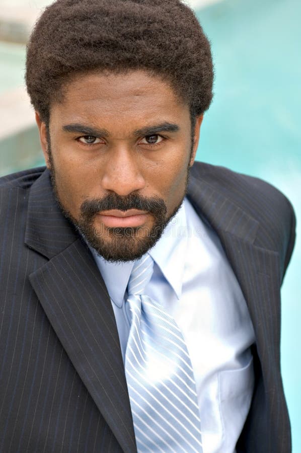 Handsome African-American businessman stock photo