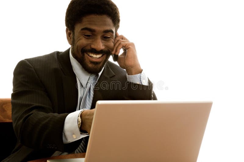 Handsome African-American businessman royalty free stock photography