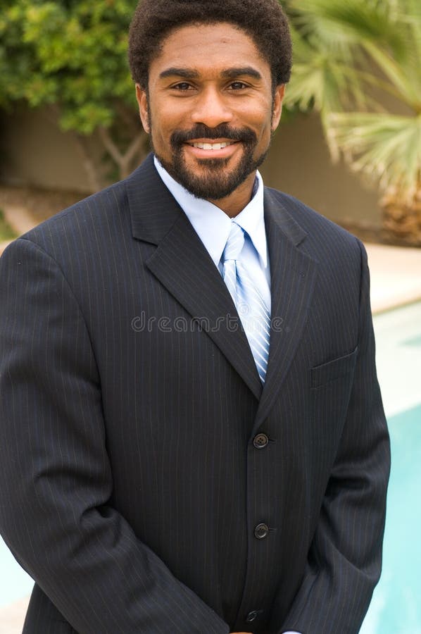 Handsome African-American man stock photos