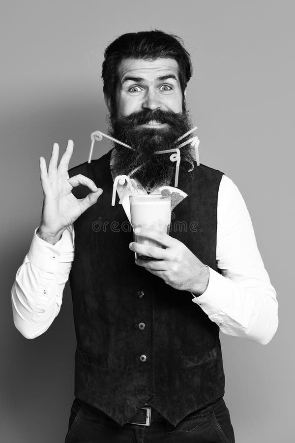 Surprised Handsome Bearded Man Stock Image - Image of studio, emotions ...