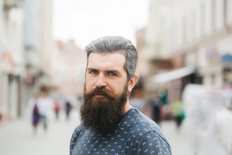 Handsome Bearded Man Showing Tongue Stock Image - Image of hair, beard ...