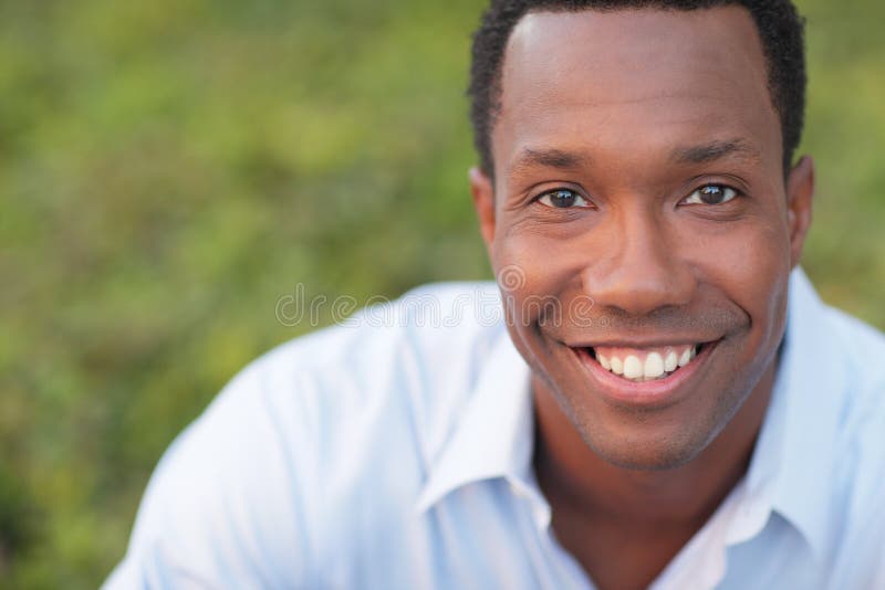 Handsome black man smiling