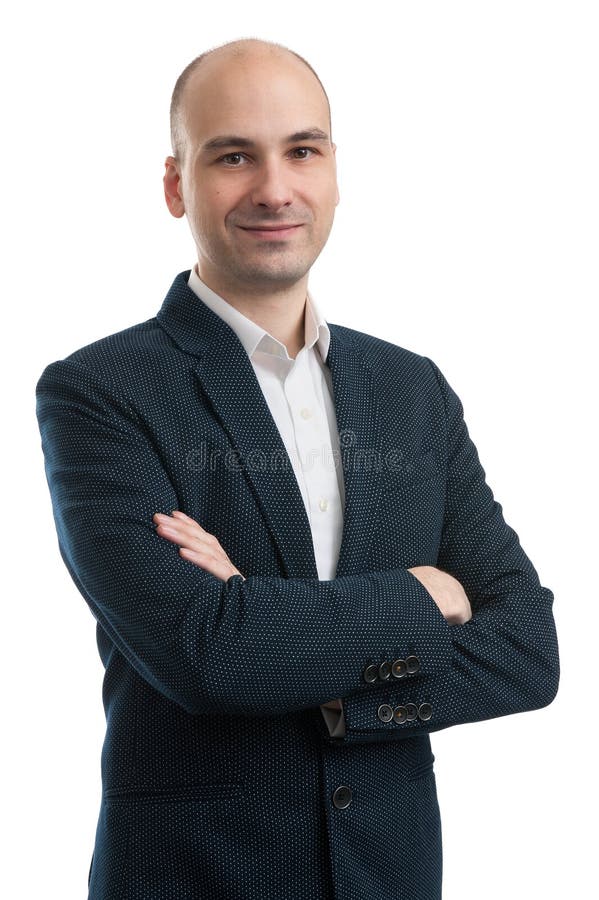 Handsome business man standing with arms folded royalty free stock images Handsome business man standing with arms folded royalty free stock images