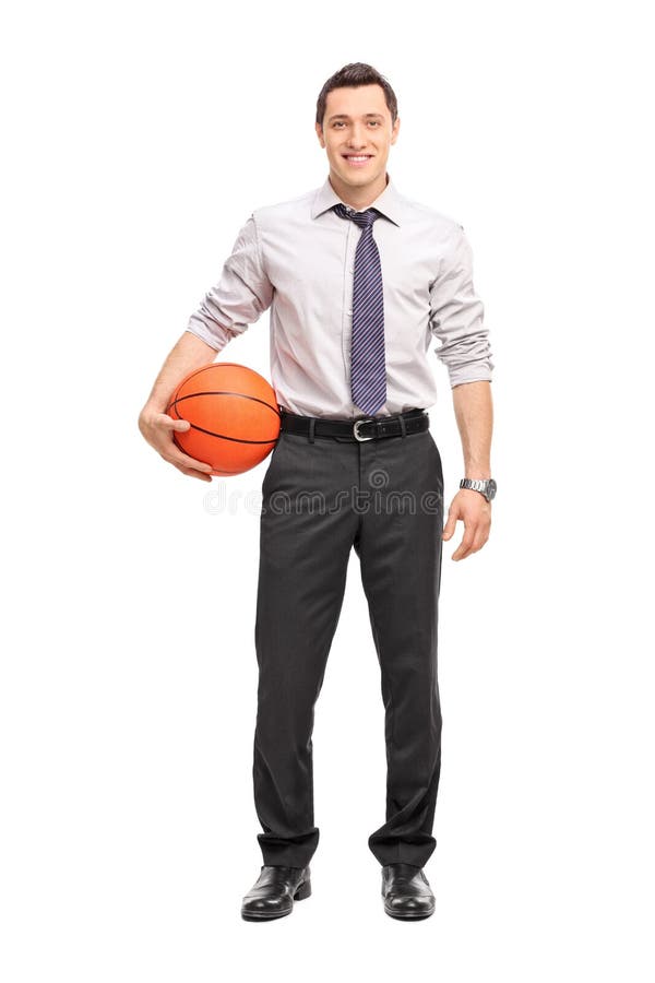 Handsome Businessman Holding a Basketball Stock Image - Image of ...