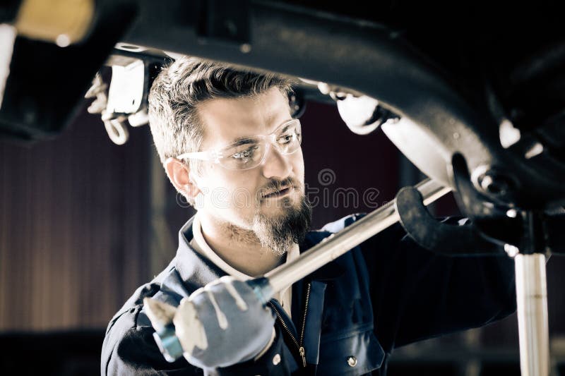 Handsome car mechanic