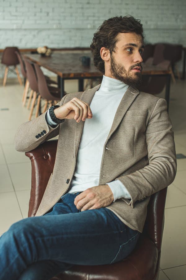 Handsome Caucasian Man in Tux Stock Image - Image of gentleman, office ...