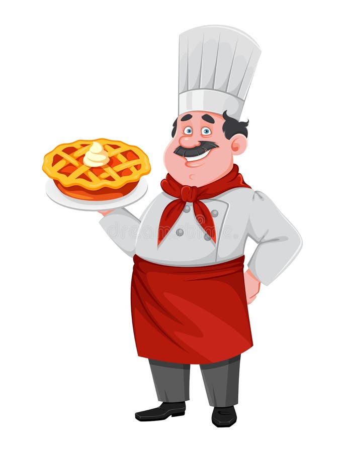 Handsome Chef Cartoon Character. Cheerful Cook Stock Vector - Illustration  of male, background: 183528535