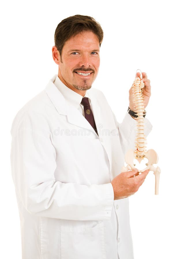 Handsome Chiropractor Working Stock Image Image of examination