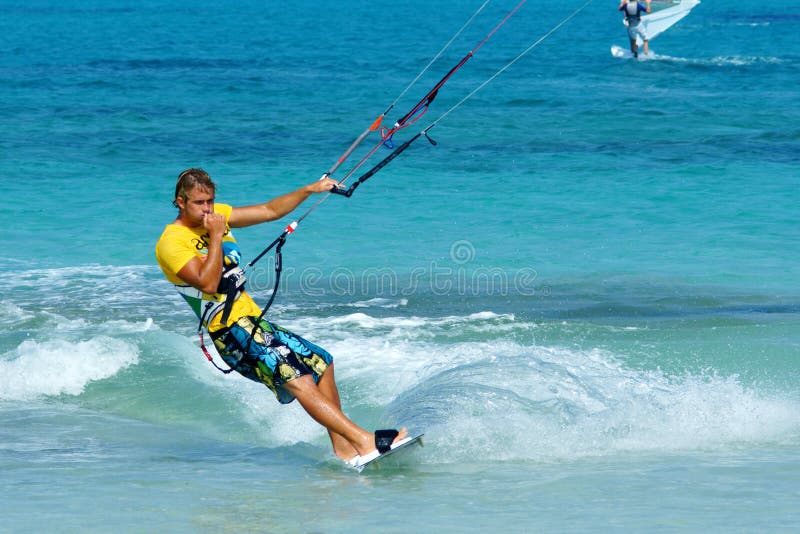 Handsome kitesurfer stock photos Handsome kitesurfer stock photos