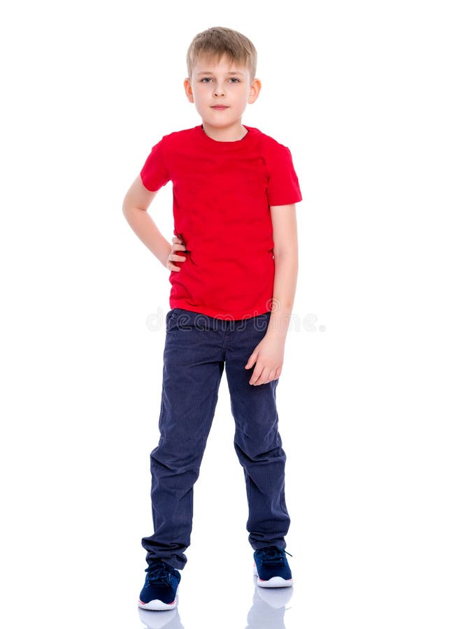 Handsome Little Boy in Full Growth Stock Image - Image of beautiful ...