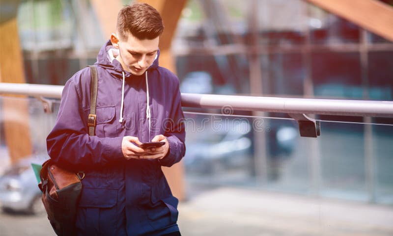 Free Photo  Handsome young man student businessman in jacket