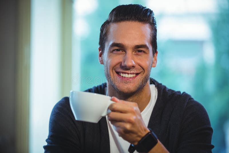 Portrait of Happy Cafe Owner Stock Image Image of occupation, coffee