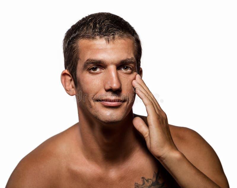 Handsome man with health clean skin royalty free stock images Handsome man with health clean skin royalty free stock images