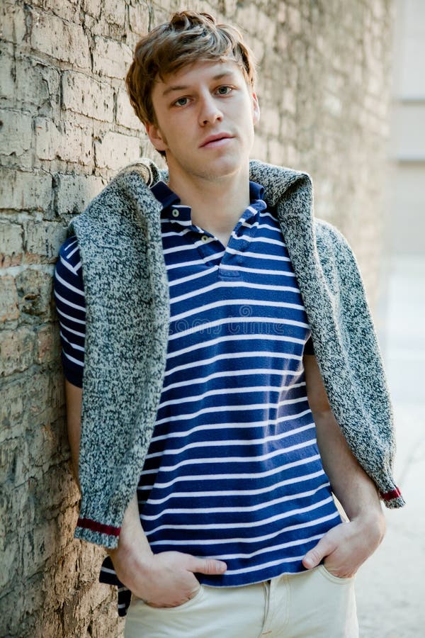 Handsome Man in Polo Shirt Relaxing Stock Photo Image of fashion