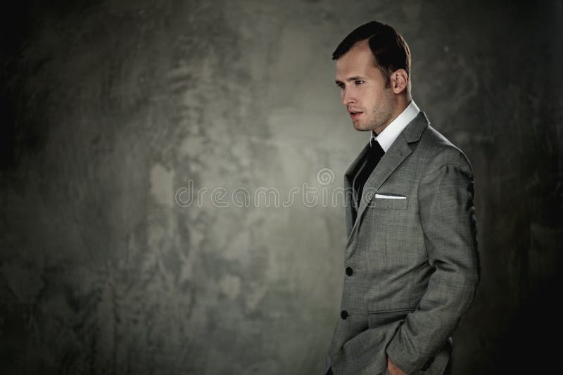 Handsome man in a suit royalty free stock photo Handsome man in a suit royalty free stock photo