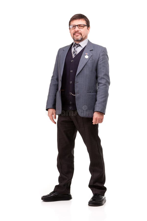Handsome man in suit and glasses, white background stock images Handsome man in suit and glasses, white background stock images