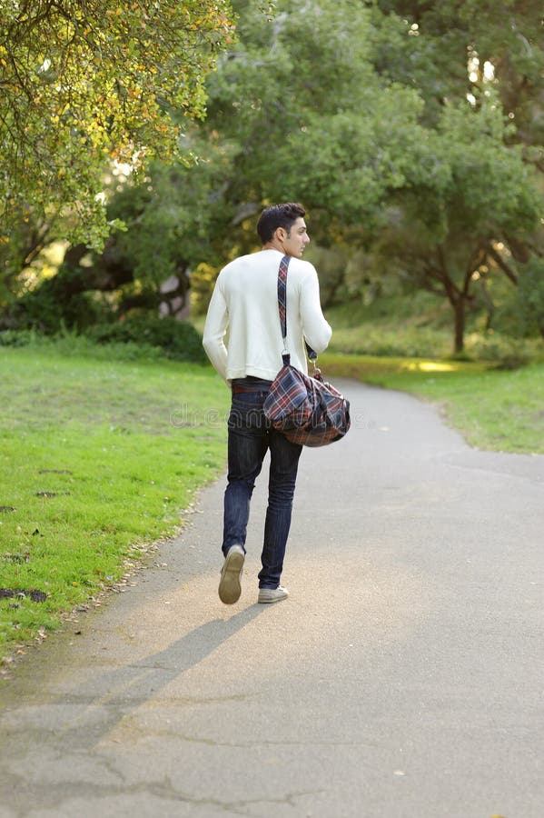 Handsome Man Walking in the Park Stock Photo - Image of attractive