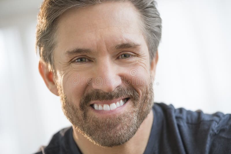 Handsome Mature Man Smiling royalty free stock photos