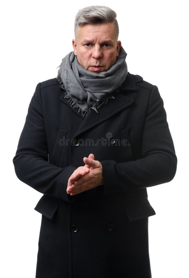 Handsome mature man wearing coat