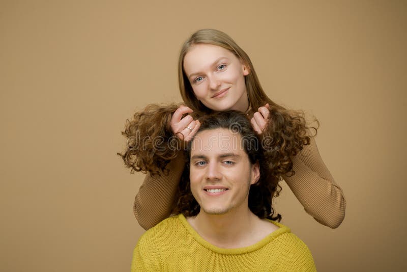 Handsome Man with Long Wavy Hair and His Cute Girlfriend. Beautiful Girl Playing with Her Boyfriend Hair. Different Stock Photo - Image of hair, girl: 169804376 Handsome Man with Long Wavy Hair and His Cute Girlfriend. Beautiful Girl Playing with Her Boyfriend Hair. Different Stock Photo - Image of hair, girl: 169804376