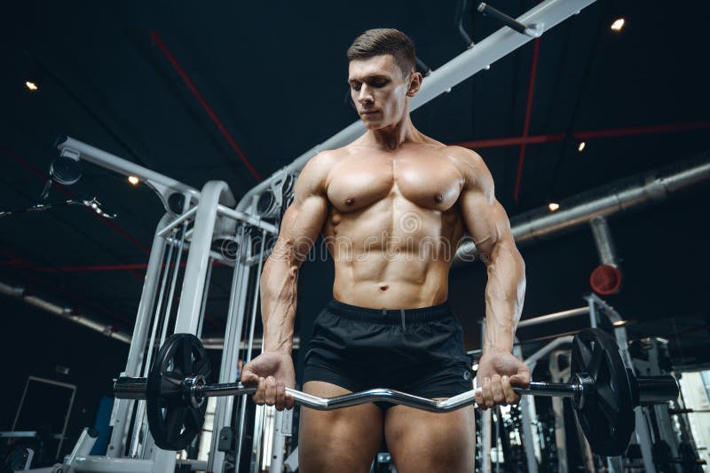 Lingerie gym handsome solo