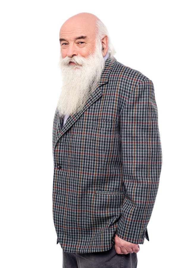 Handsome old man in suit stock image. Image of length ...