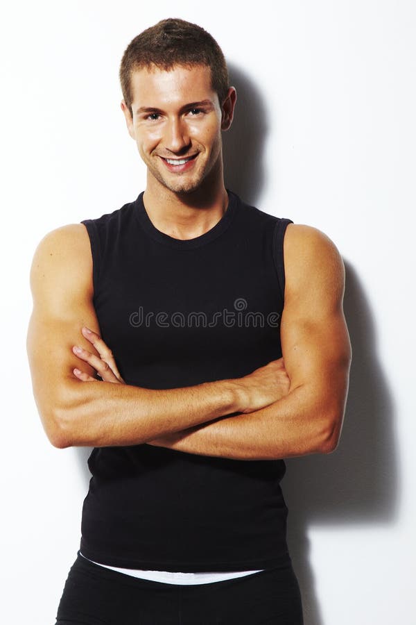 Handsome personal trainer stock image. Image of arab - 26603215
