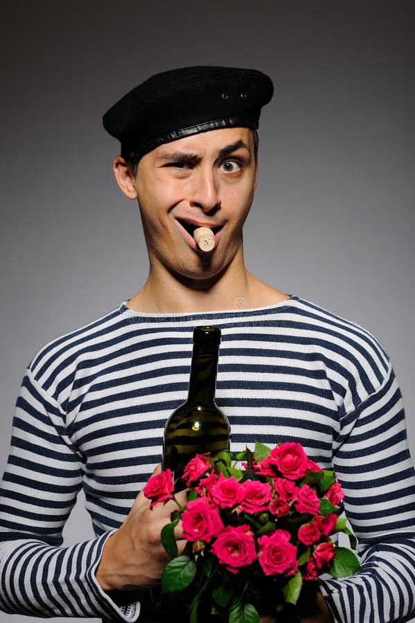 Handsome Romantic Man with Rose Flower and Vine Stock Photo Image of