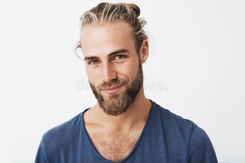 Handsome Swedish Mature Guy with Great Hairstyle and Beard Smiling ...