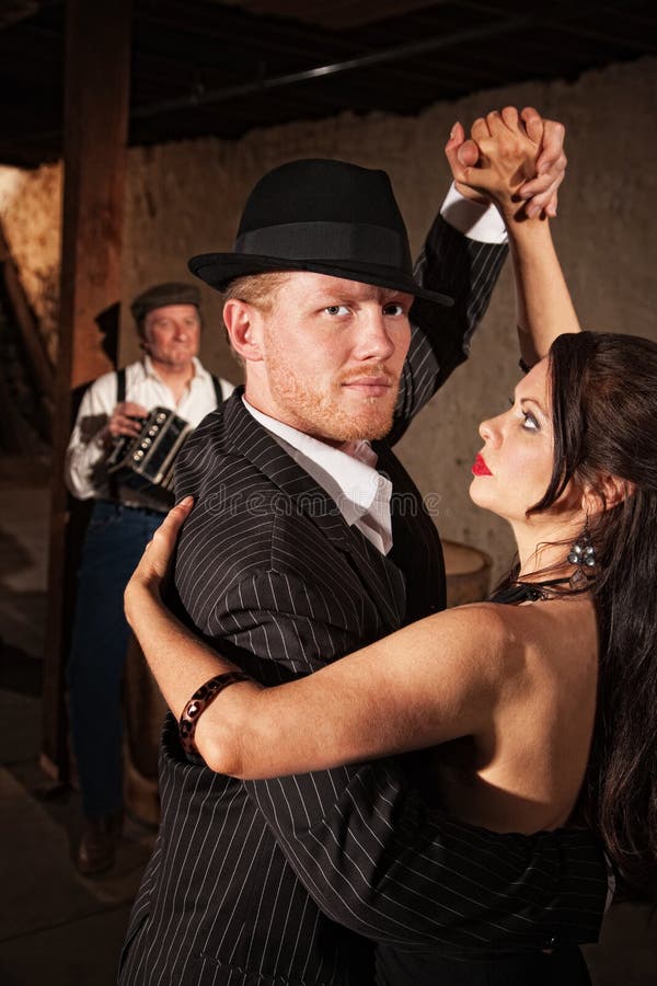 Handsome Tango Dancer with Partner stock photography Handsome Tango Dancer with Partner stock photography
