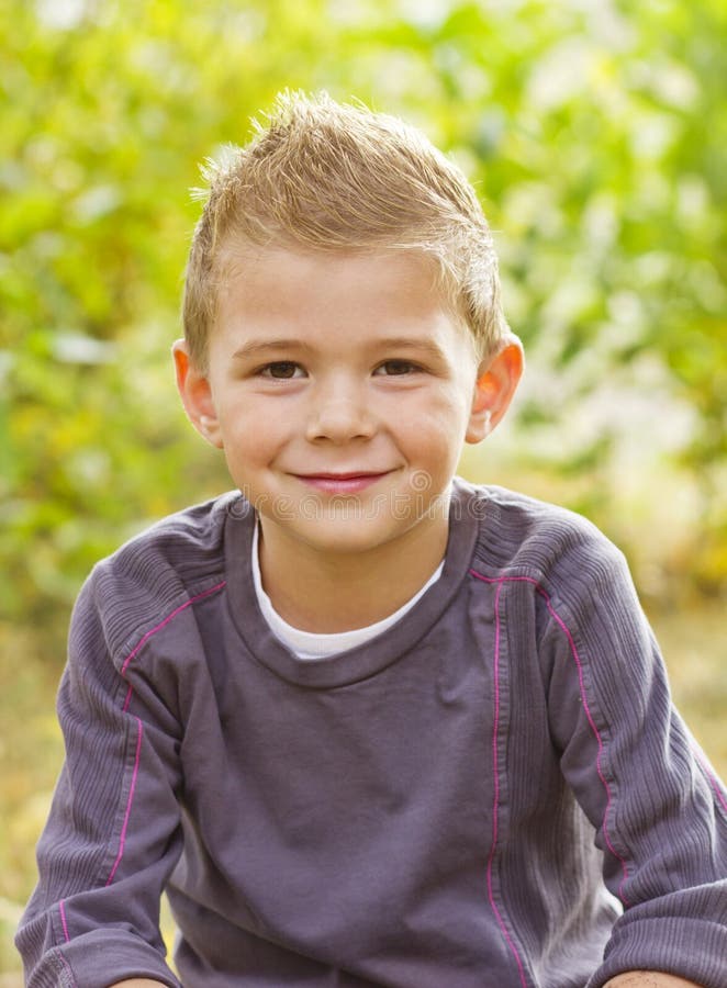 Handsome Young Boy Portrait Stock Photo - Image of ...