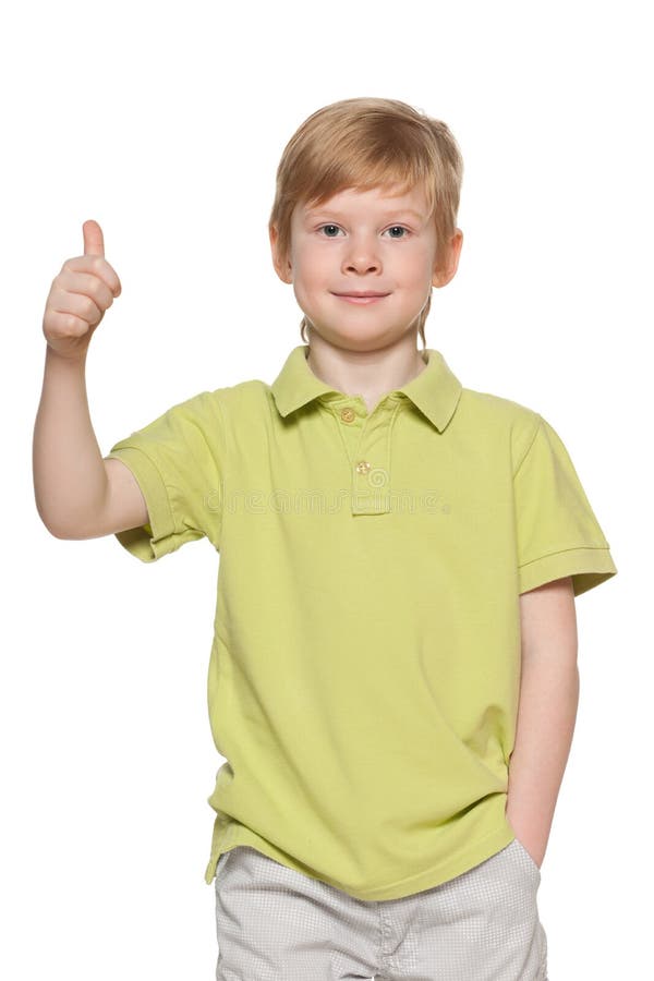 Handsome Boy with His Thumb Up Stock Photo Image of positivity