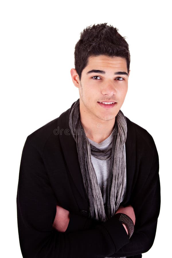 Handsome Young Man Sitting on the Floor Stock Image - Image of positive