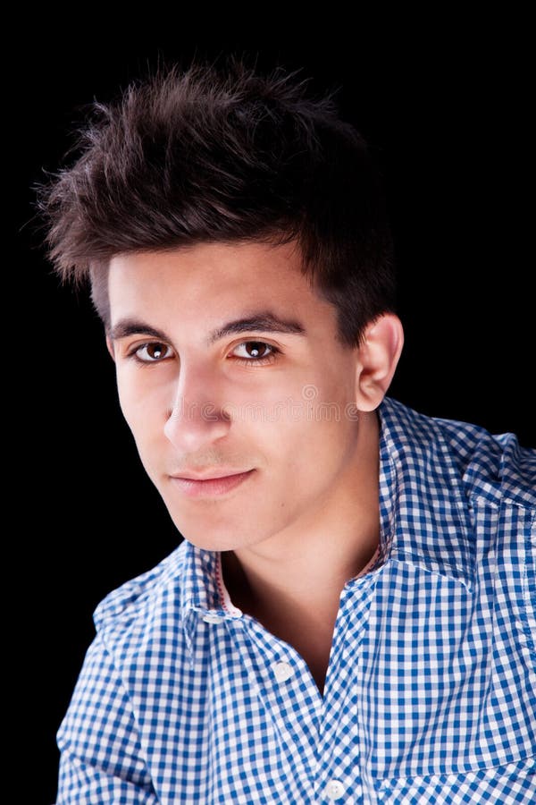 Handsome young man smiling stock photo. Image of portrait 13904220