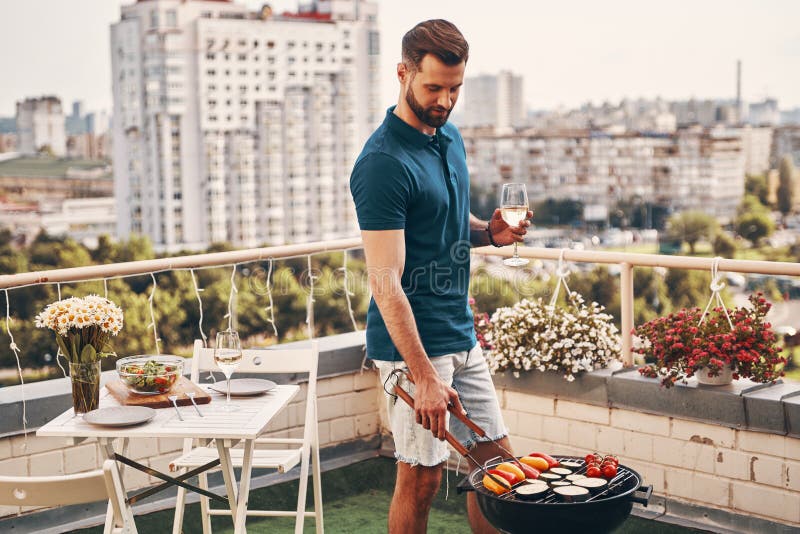 Handsome young man in casual clothing