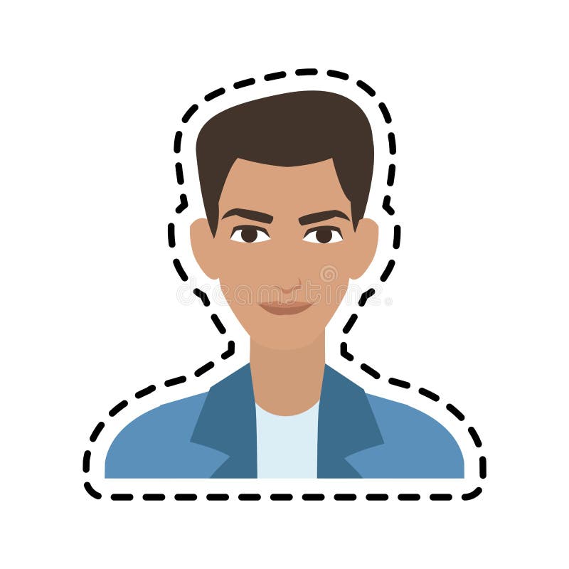 Handsome Young Man Icon Image Stock Illustration - Illustration of ...