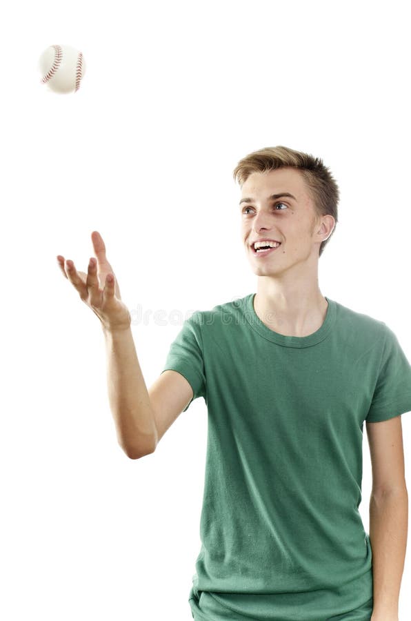 Handsome Young Man Throwing a Ball Stock Image Image of caucasian