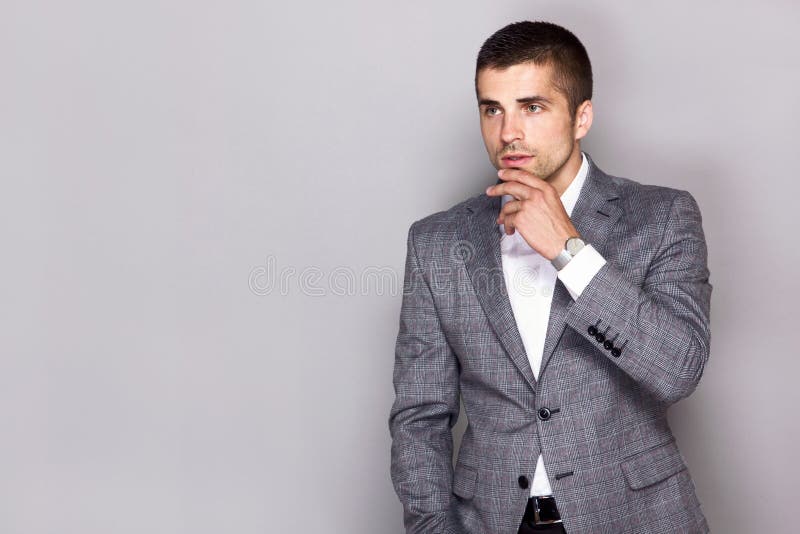 Handsome Young Man Wears a Watch Stock Image Image of suit, isolated
